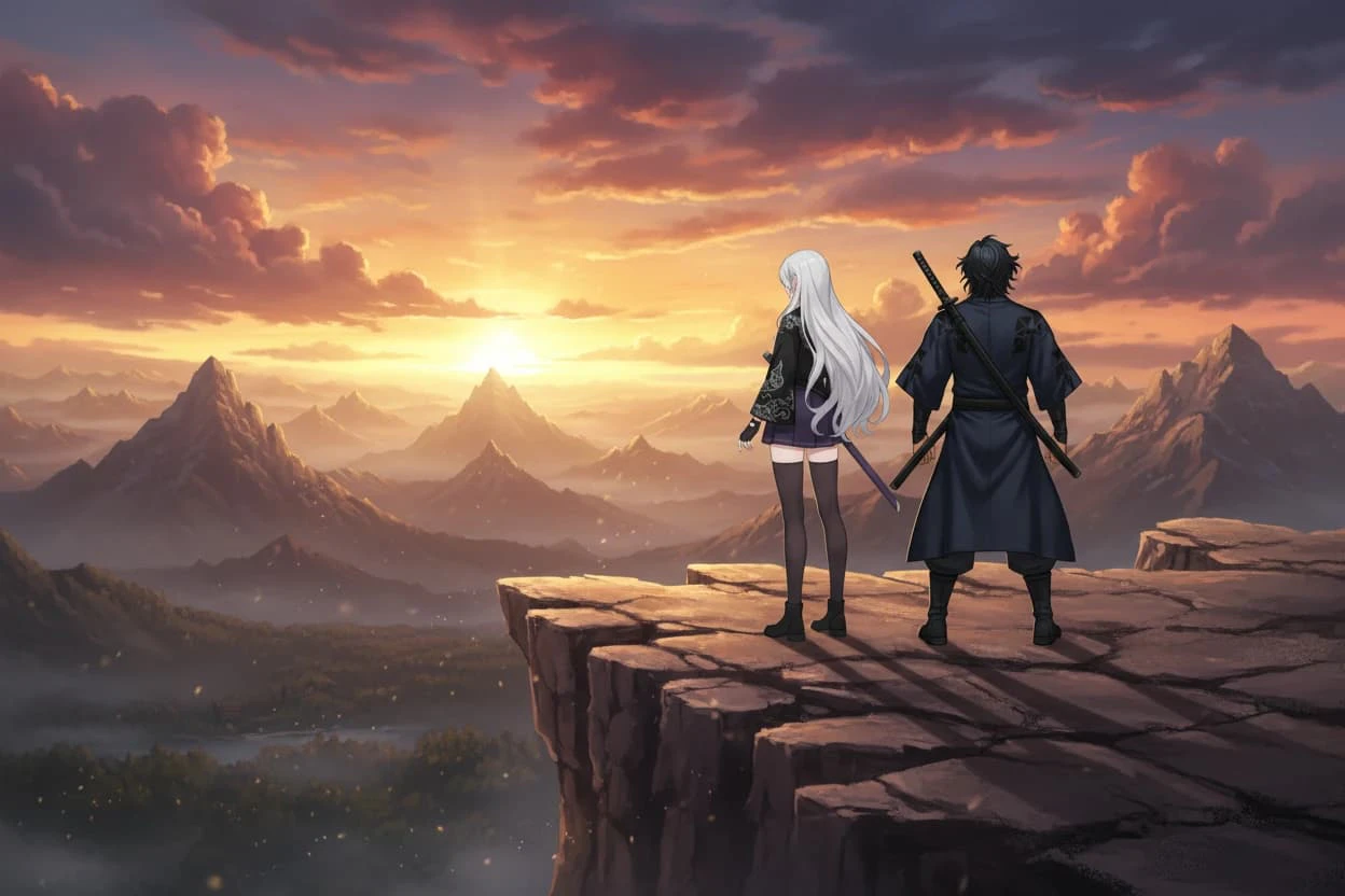 MangaMaker AI-generated manga scene illustration