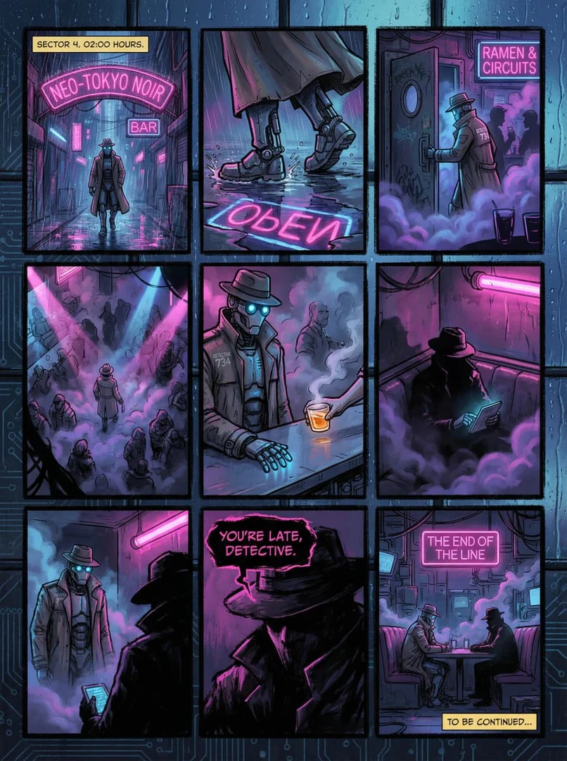 MangaMaker real application scenario - romance manga page