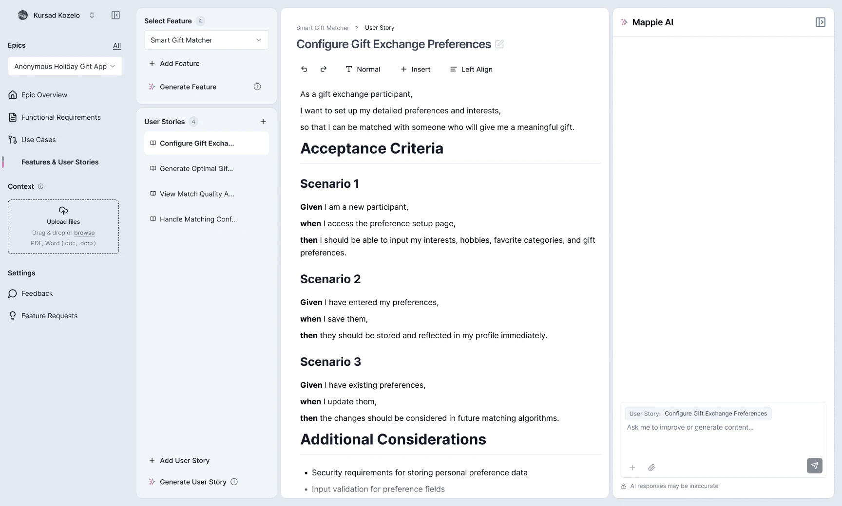 Mappieai epic to stories conversion