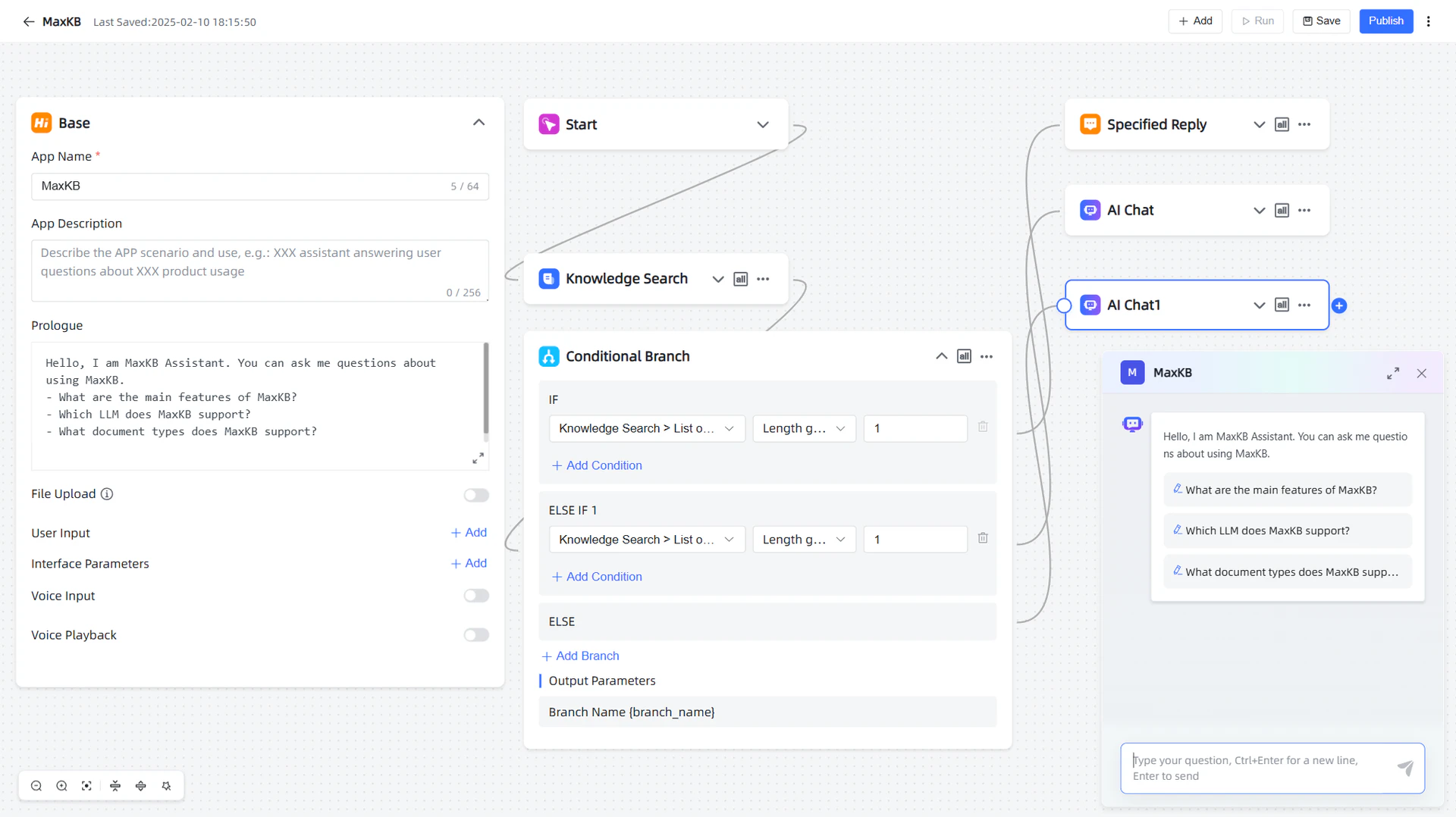 Maxkb product overview interface