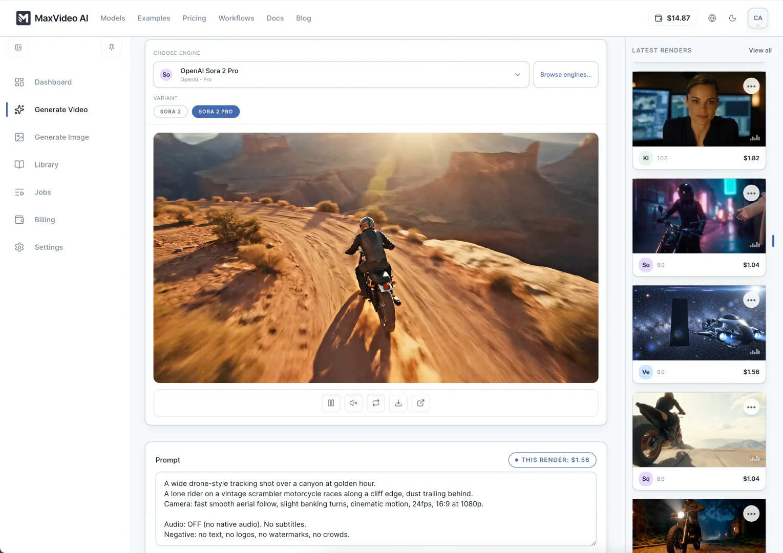Maxvideoai product interface overview