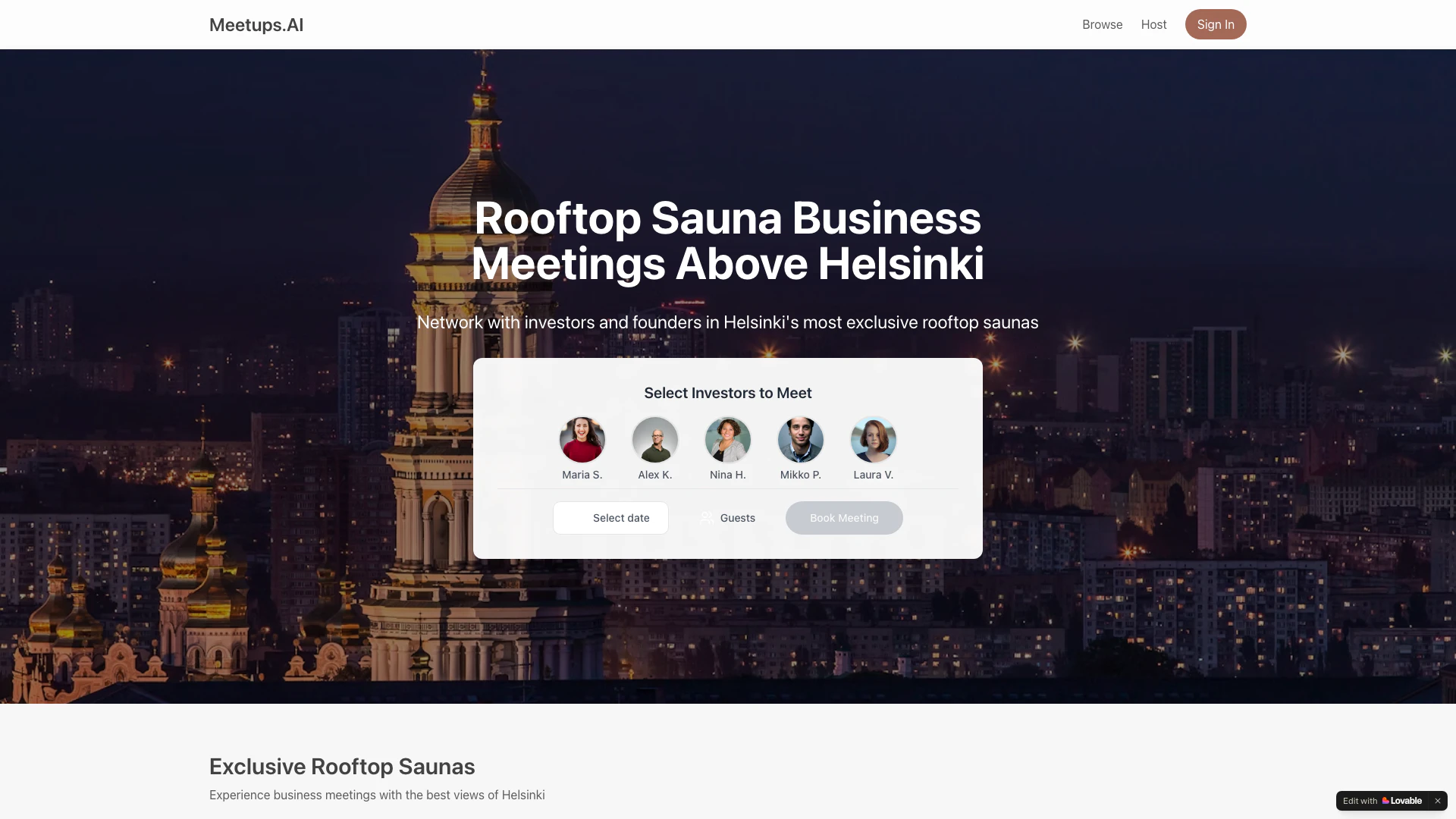 Meetupsai screenshot