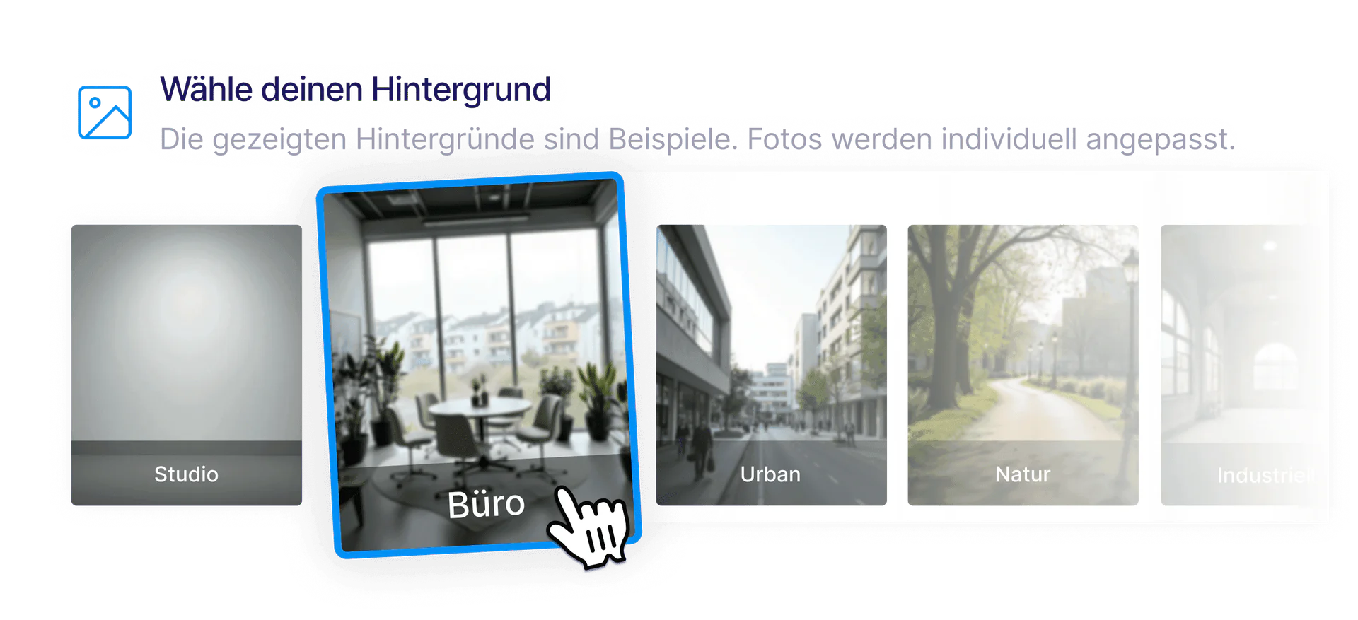 Meinbewerbungsfoto select styles step