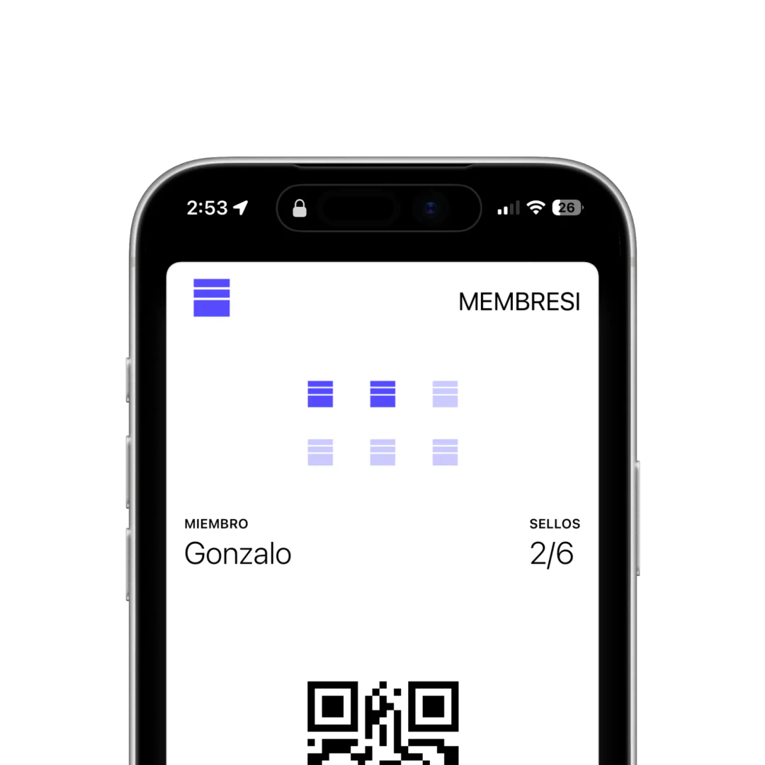 Membresi product overview showing digital passes