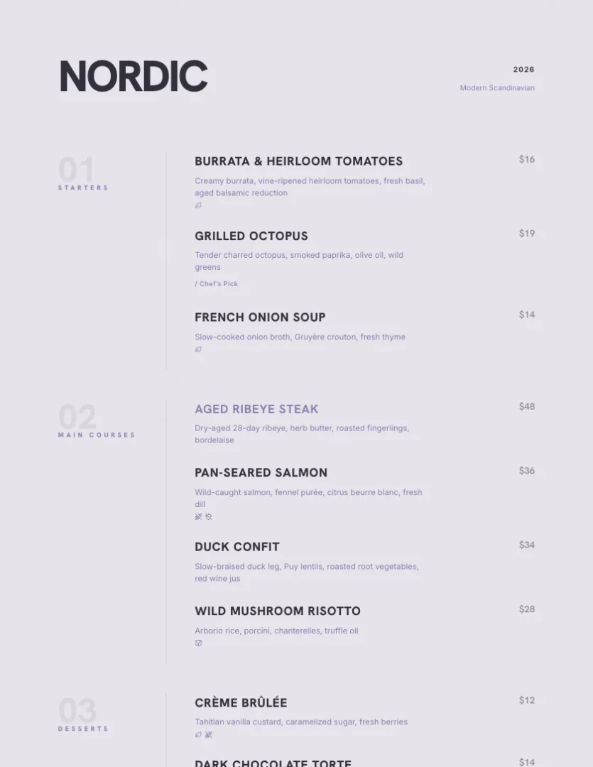 Menusquared menu editing interface