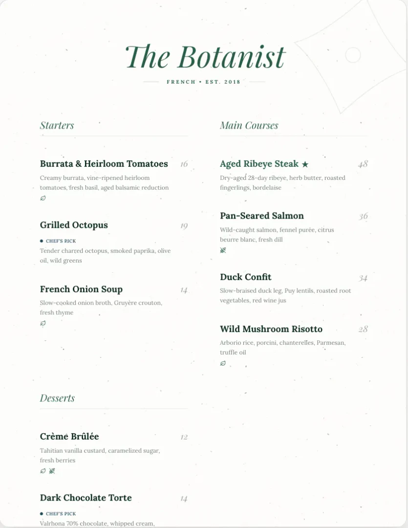 Menusquared user scenario image for cafes