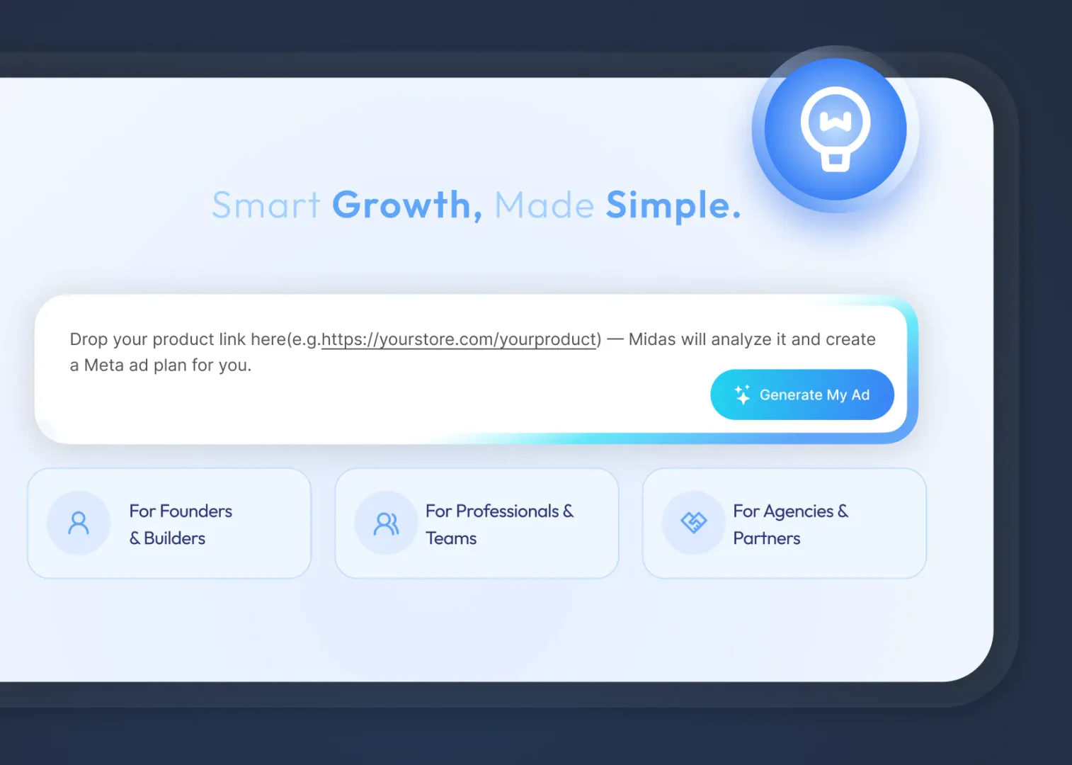 Midas AI product interface overview