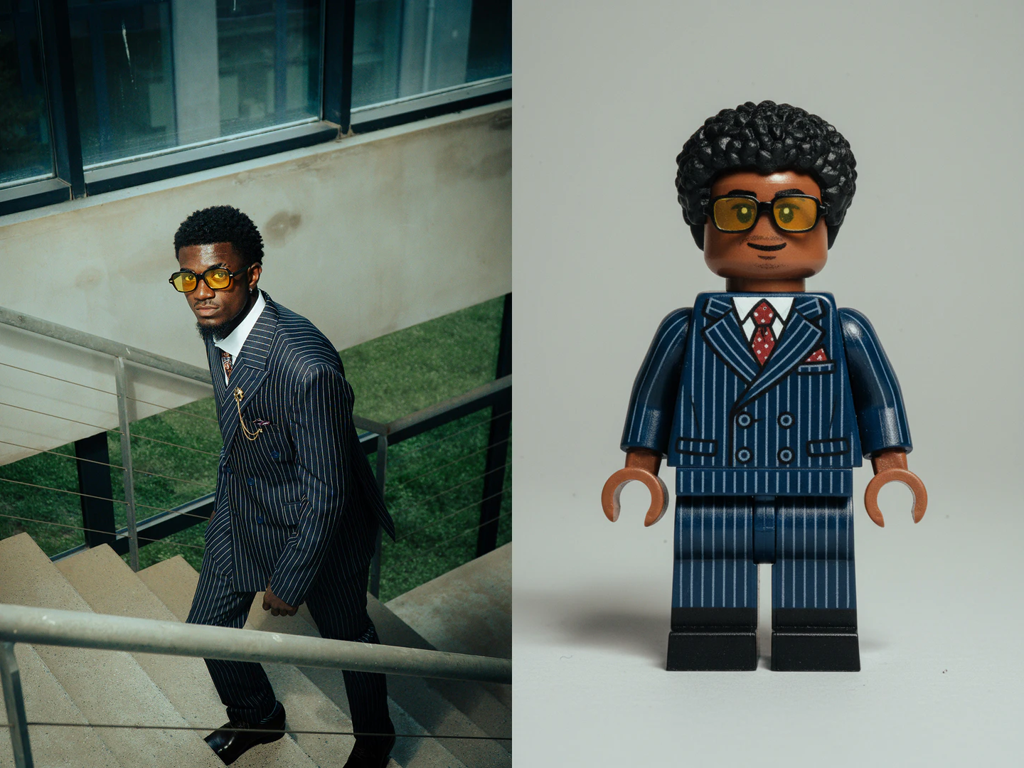 Minifig use case example showing transformed minifigures in various styles