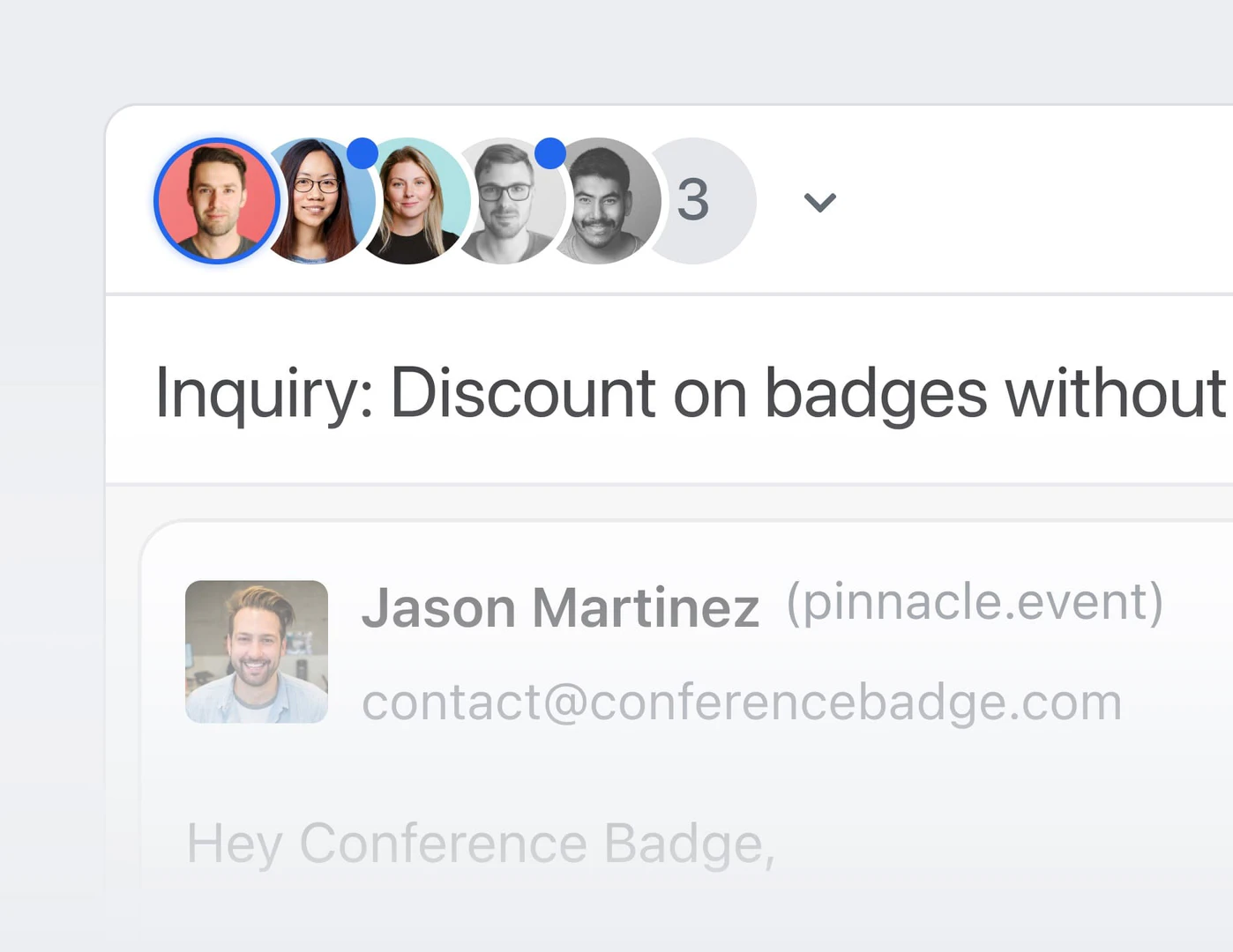 Missive collaboration status feature