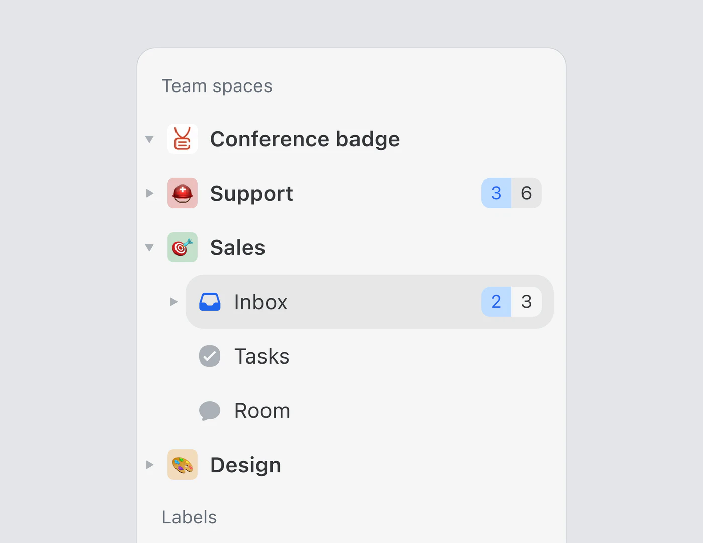 Missive team workspace example
