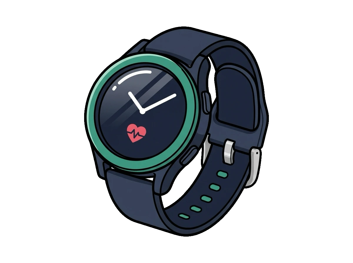 Samsung Galaxy Watch displaying specifications from MobileAPI
