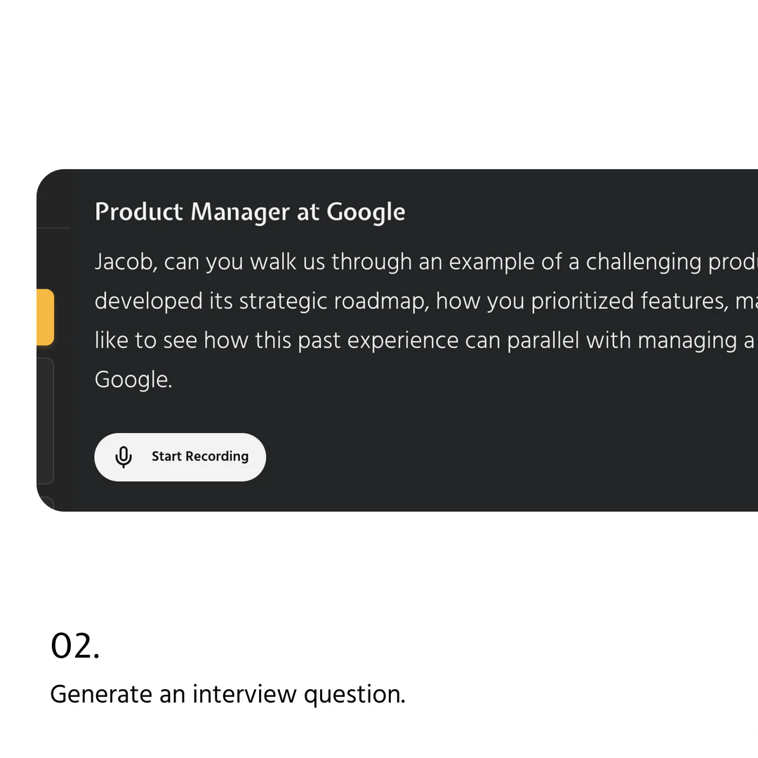 Mockaroni AI question generation interface