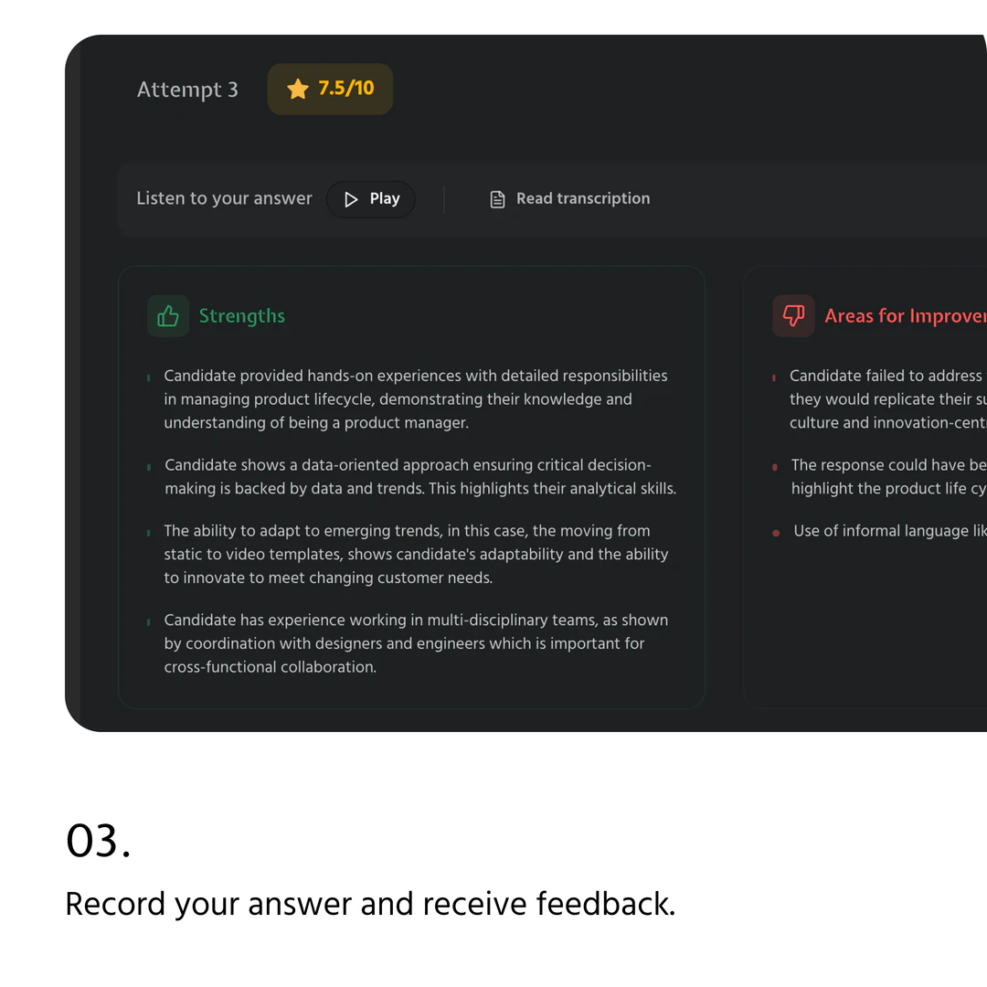 Mockaroni AI feedback interface