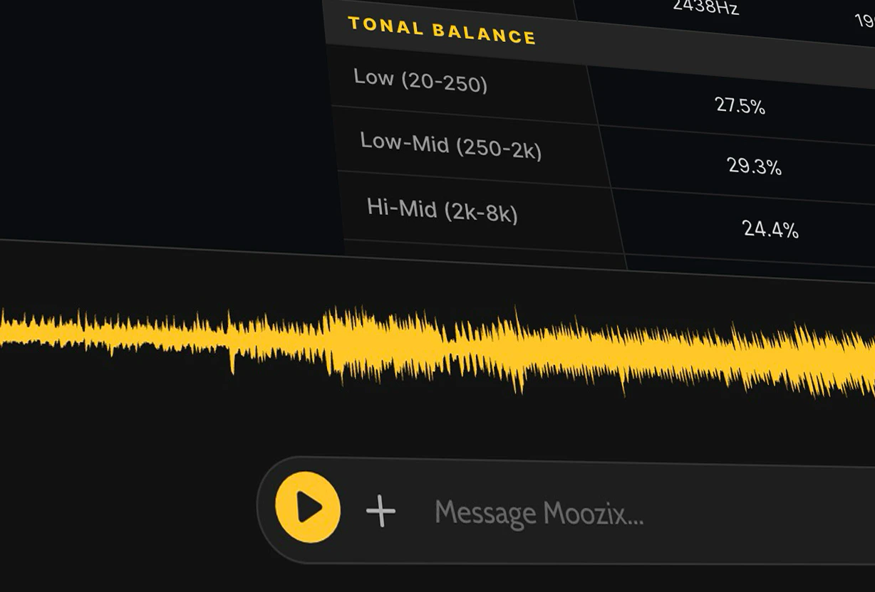Moozix AI mix analysis interface
