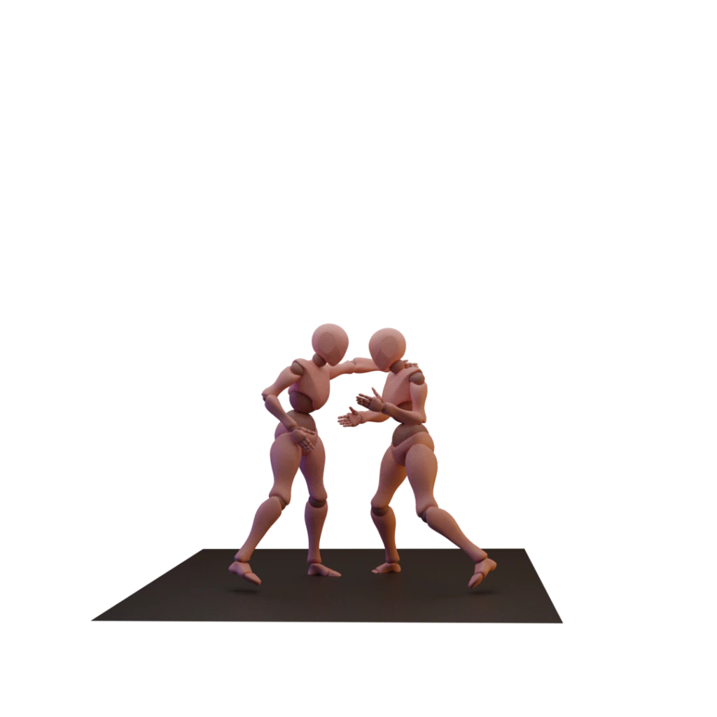Demonstration of fighting pose generated by Movmi