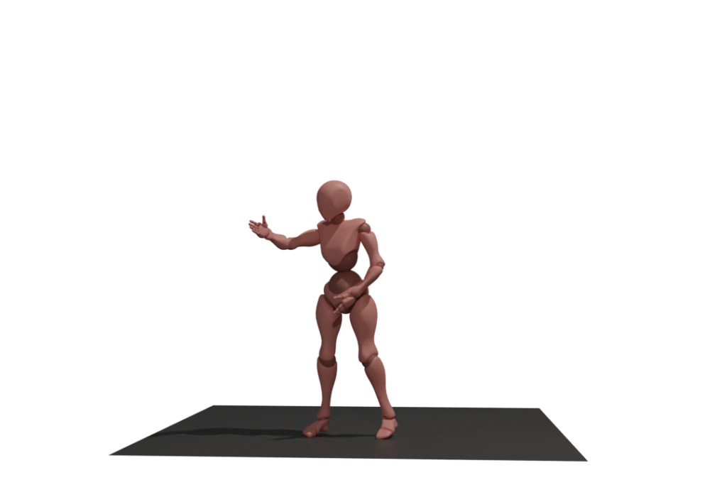 Standing pose example from Movmi