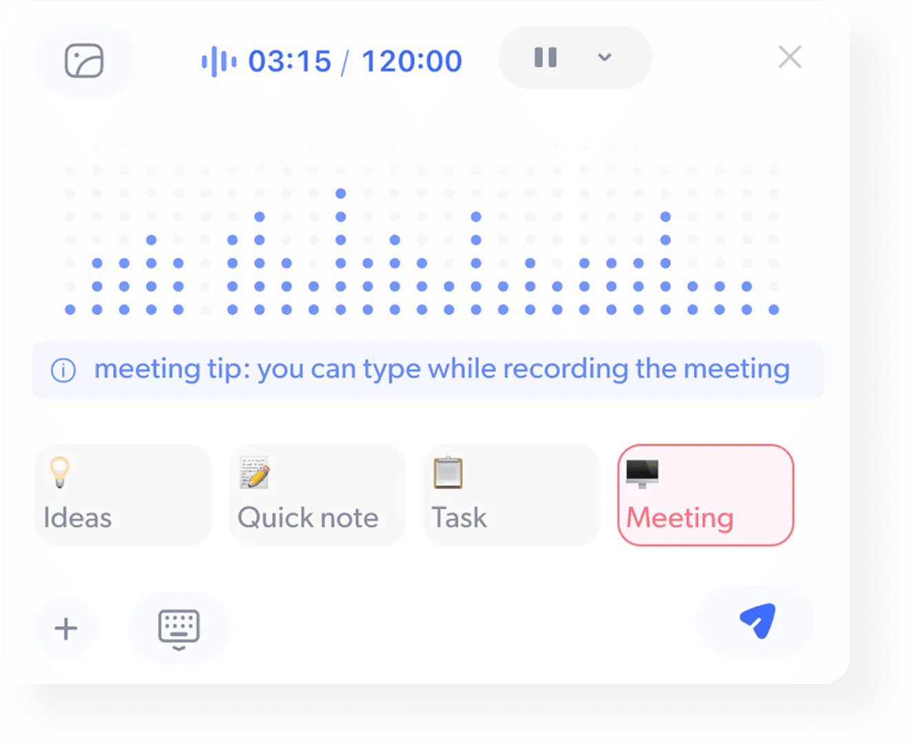 Mumble Note task planning feature demonstration