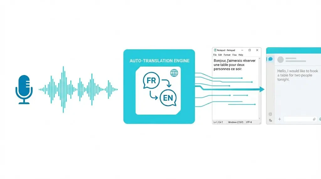 EchoWrite real-time translation demonstration
