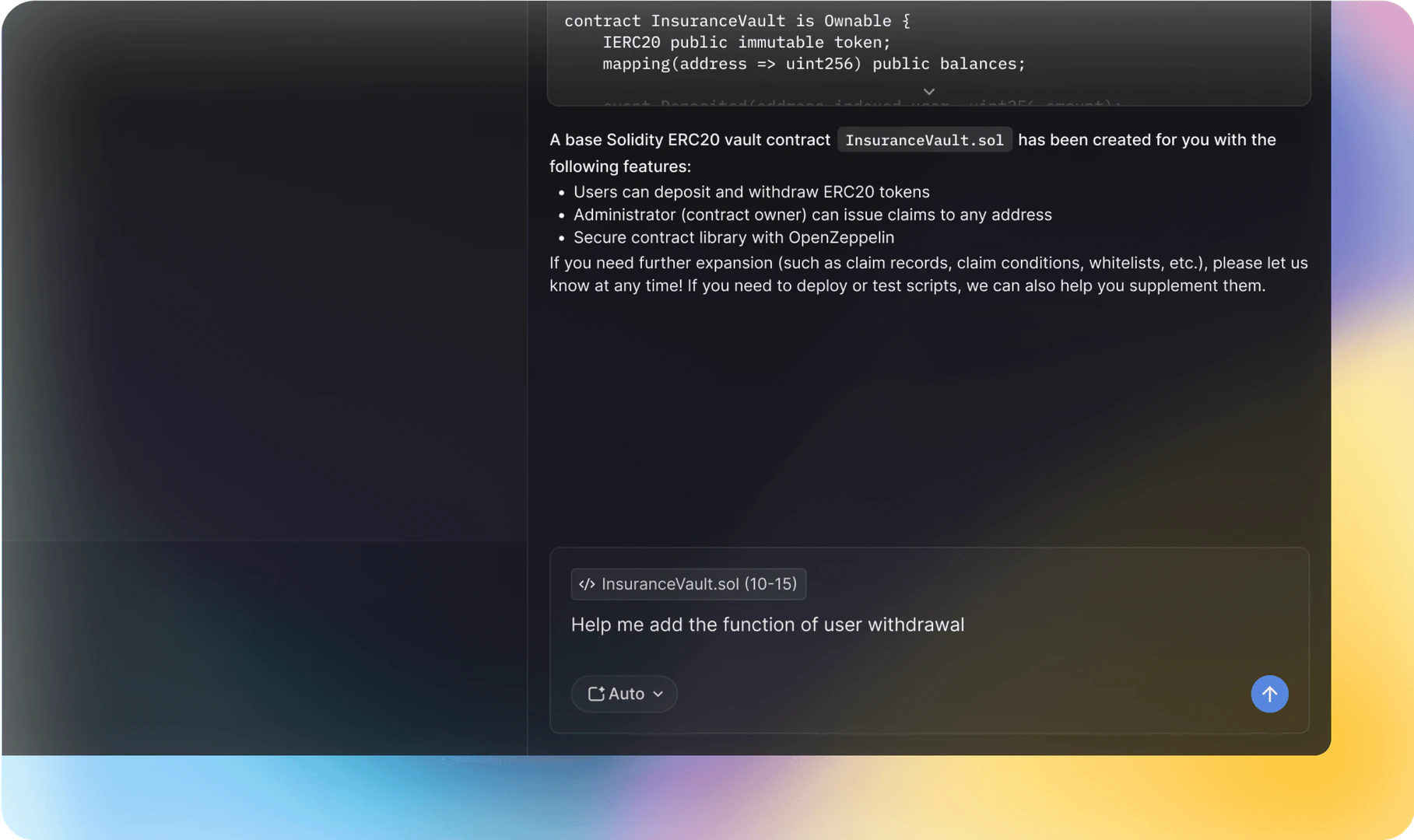 Mynoraai context-aware debugging feature