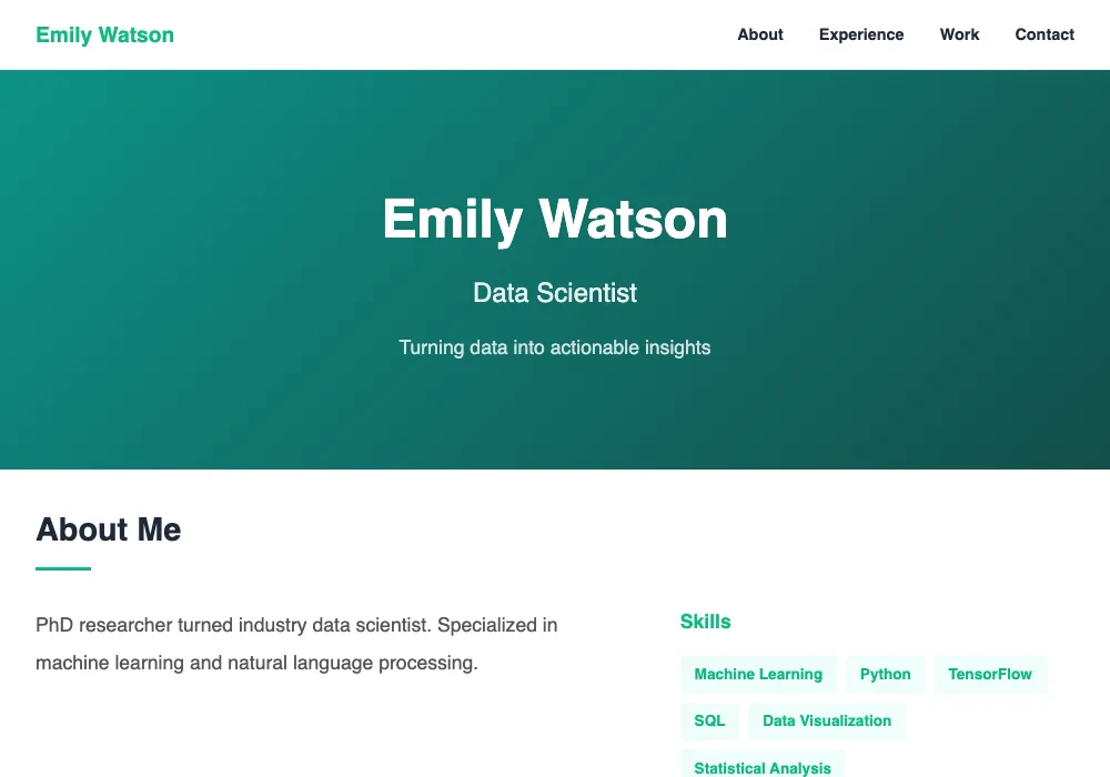 Myrefolio corporate template features