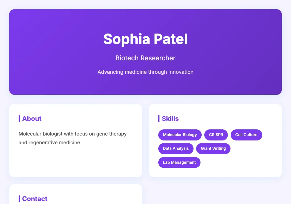 Myrefolio cards template features