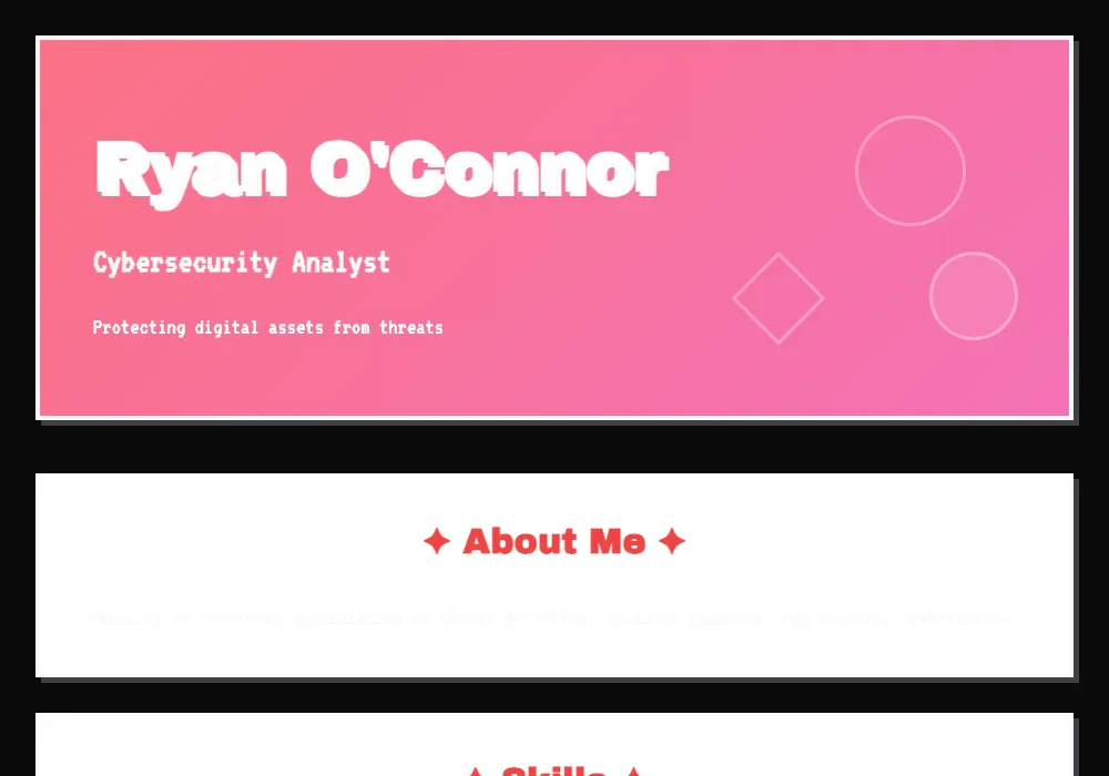 Myrefolio retro template use case example