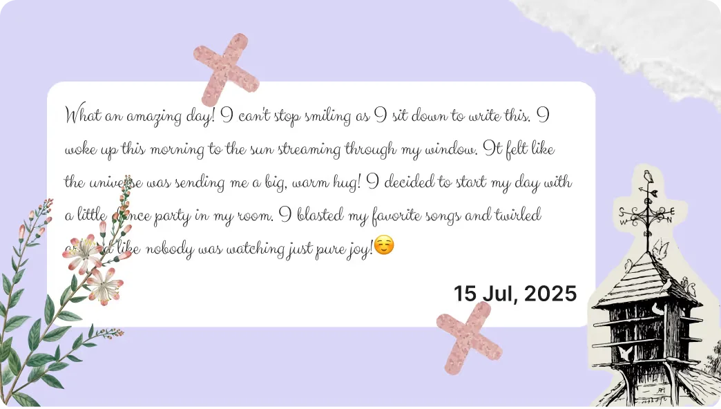 Mysamanthaai journaling feature demonstration