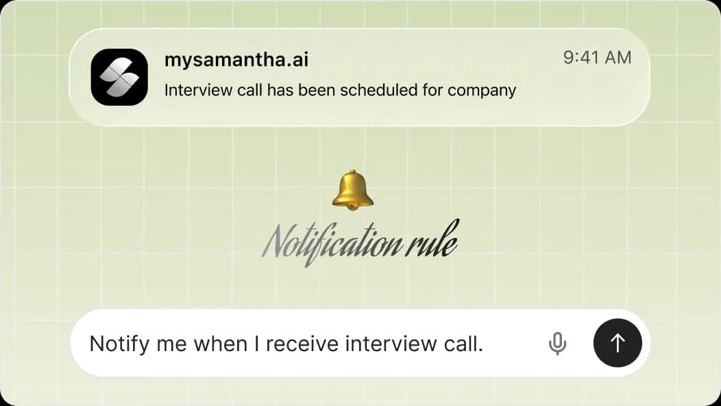 Mysamanthaai AI assistant interaction