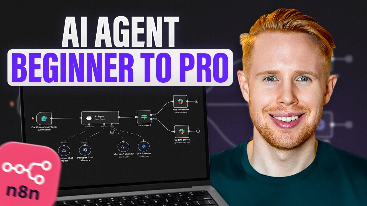 N8N Academy tutorial video interface