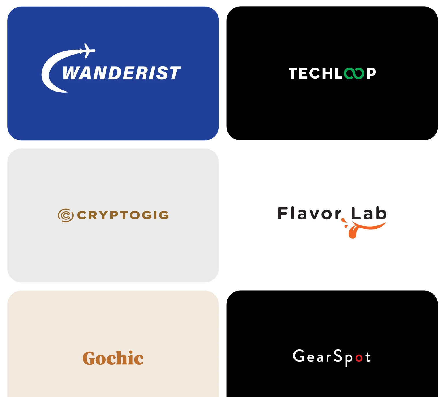 Namify mobile interface for logo generation