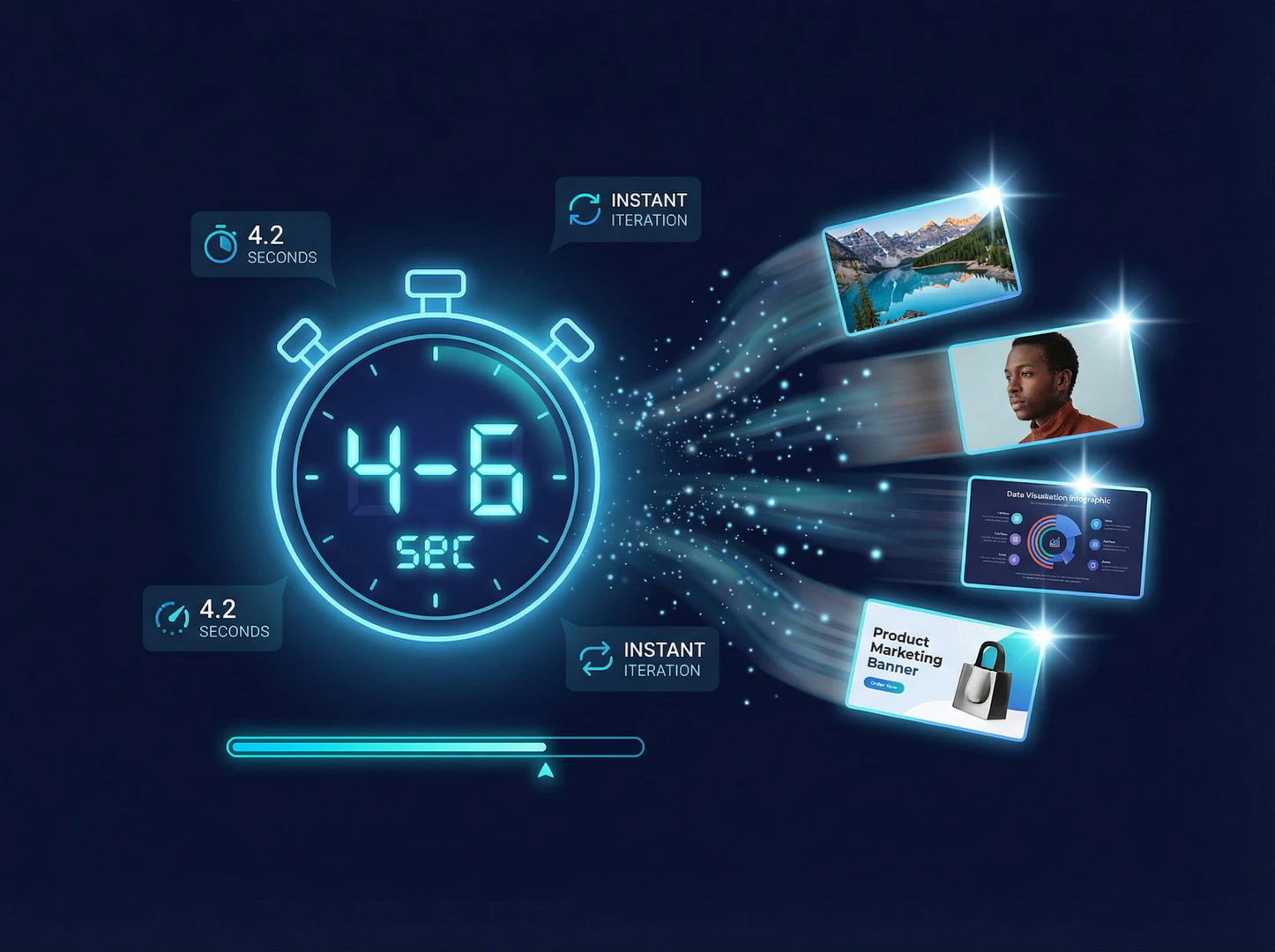 Nano Banana 2 product interface showing fast image generation