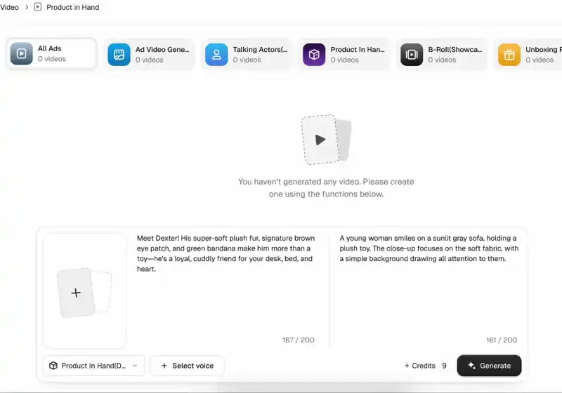 Nextifyai product demo video generation feature