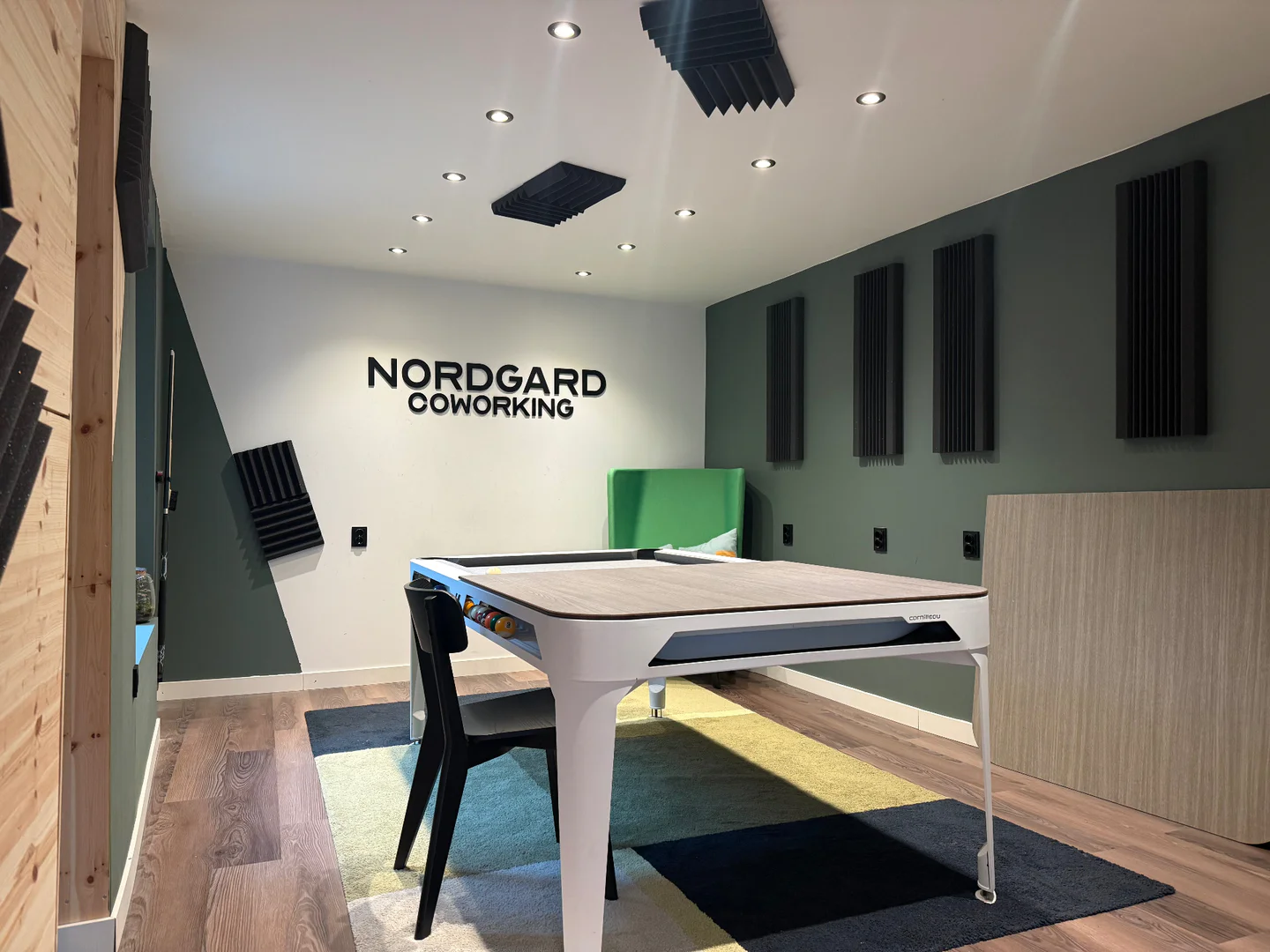 Nordgard meeting room with pool table