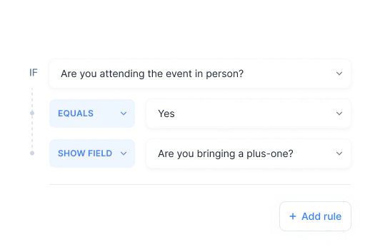 NoteForms operation interface demonstrating conditional logic features