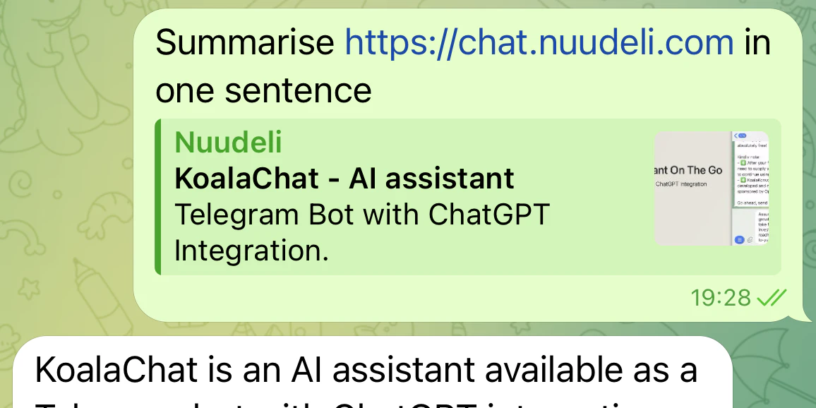 Nuudeli web browsing feature