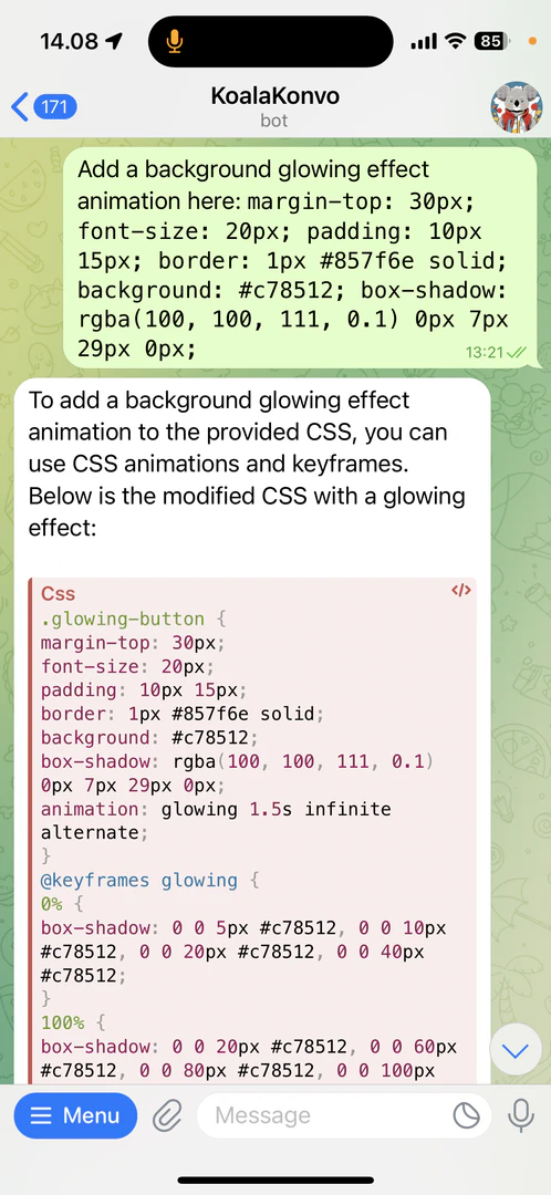 Nuudeli AI Assistant chat interface