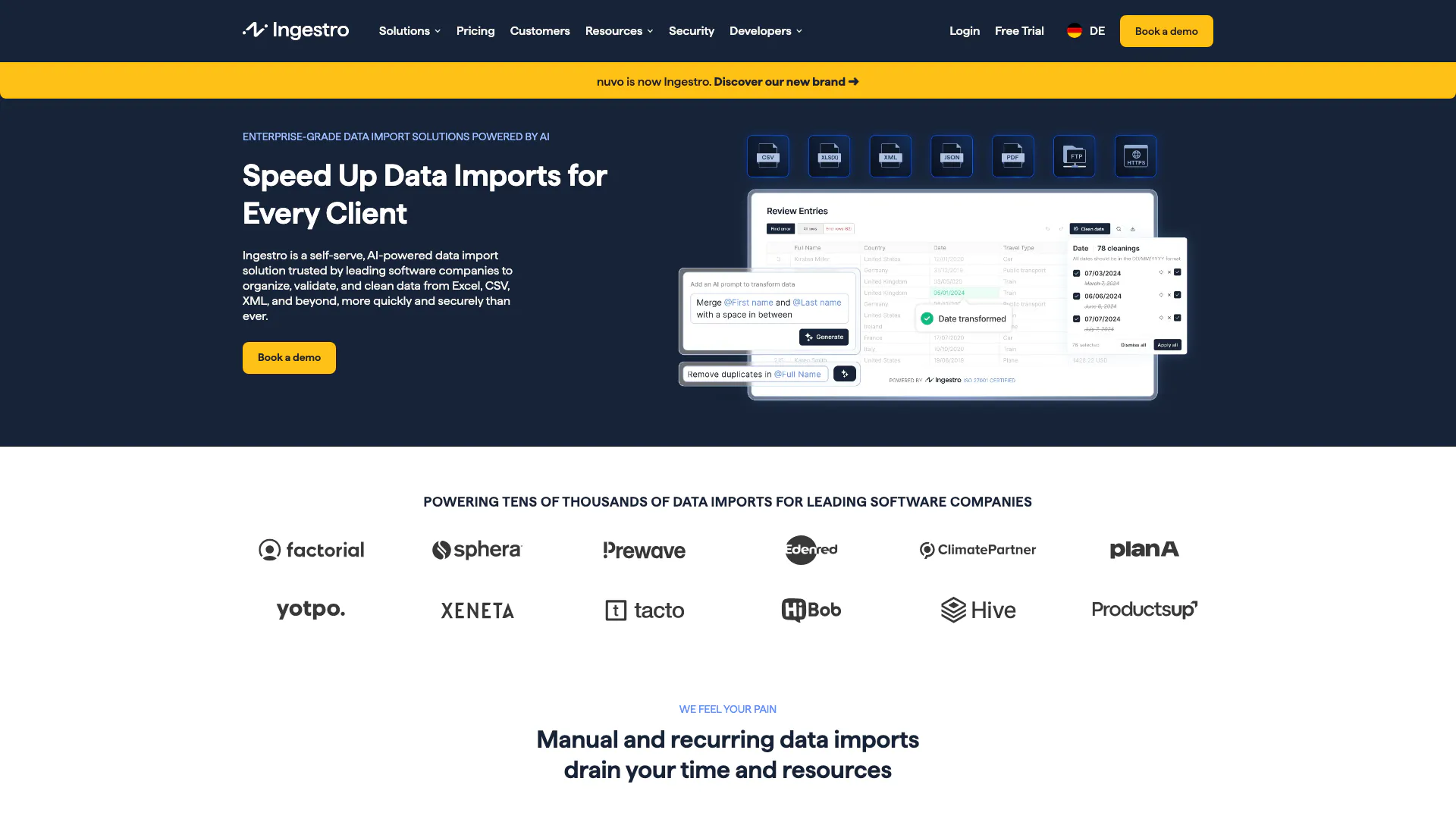 Nuvo No Code Data Pipelines screenshot