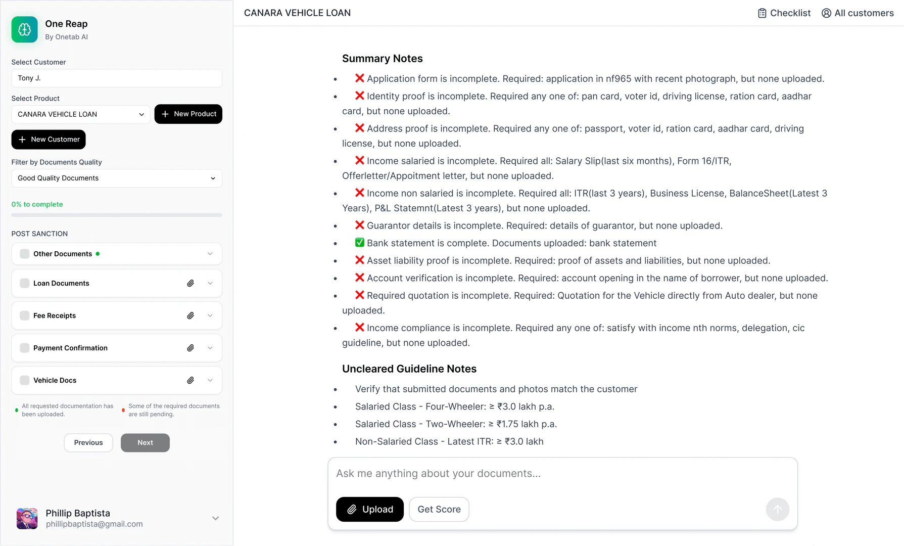 Onetabai data analysis feature demonstration