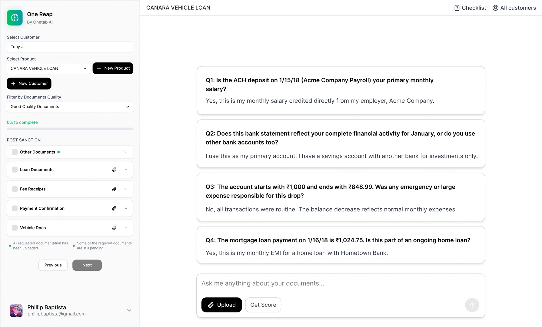 Onetabai deep analysis feature