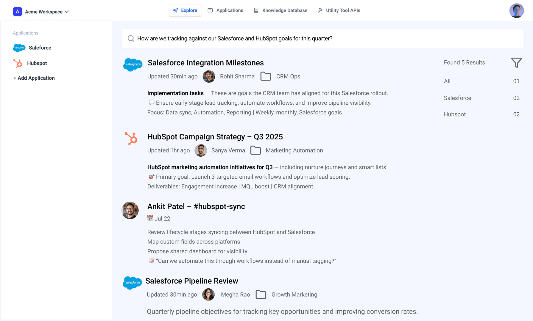 Onetabai hybrid search feature