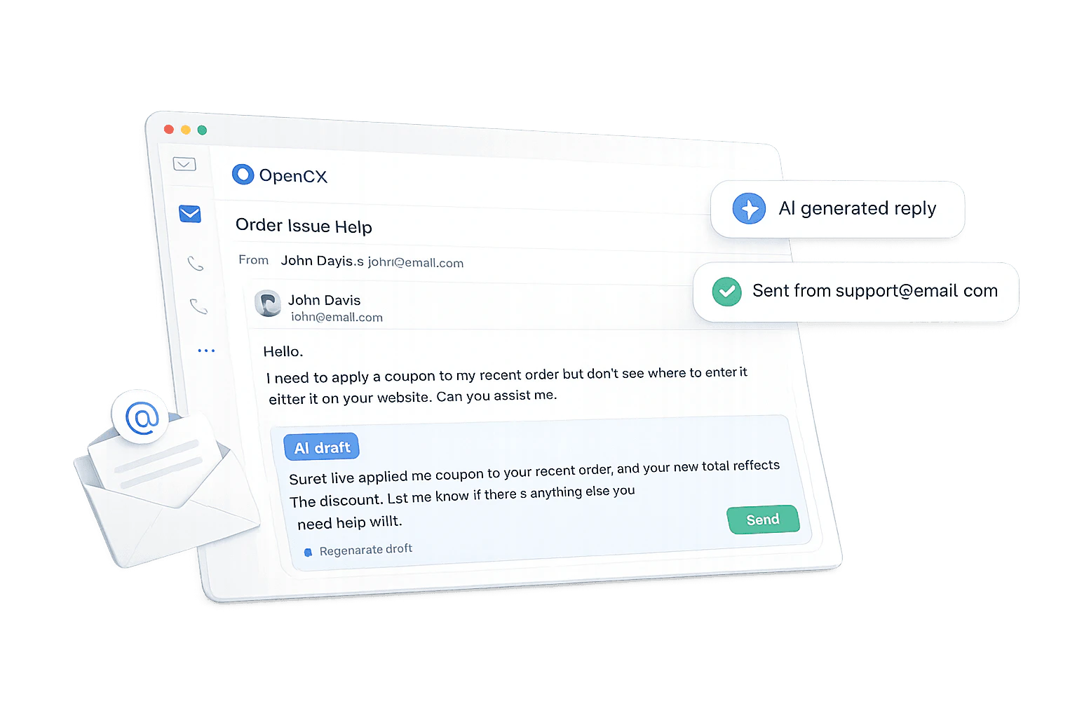 Open AI Email feature demonstration