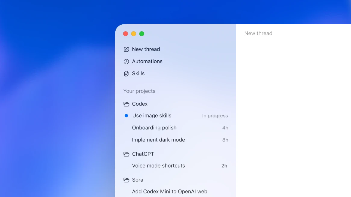 OpenAI Codex feature demonstration
