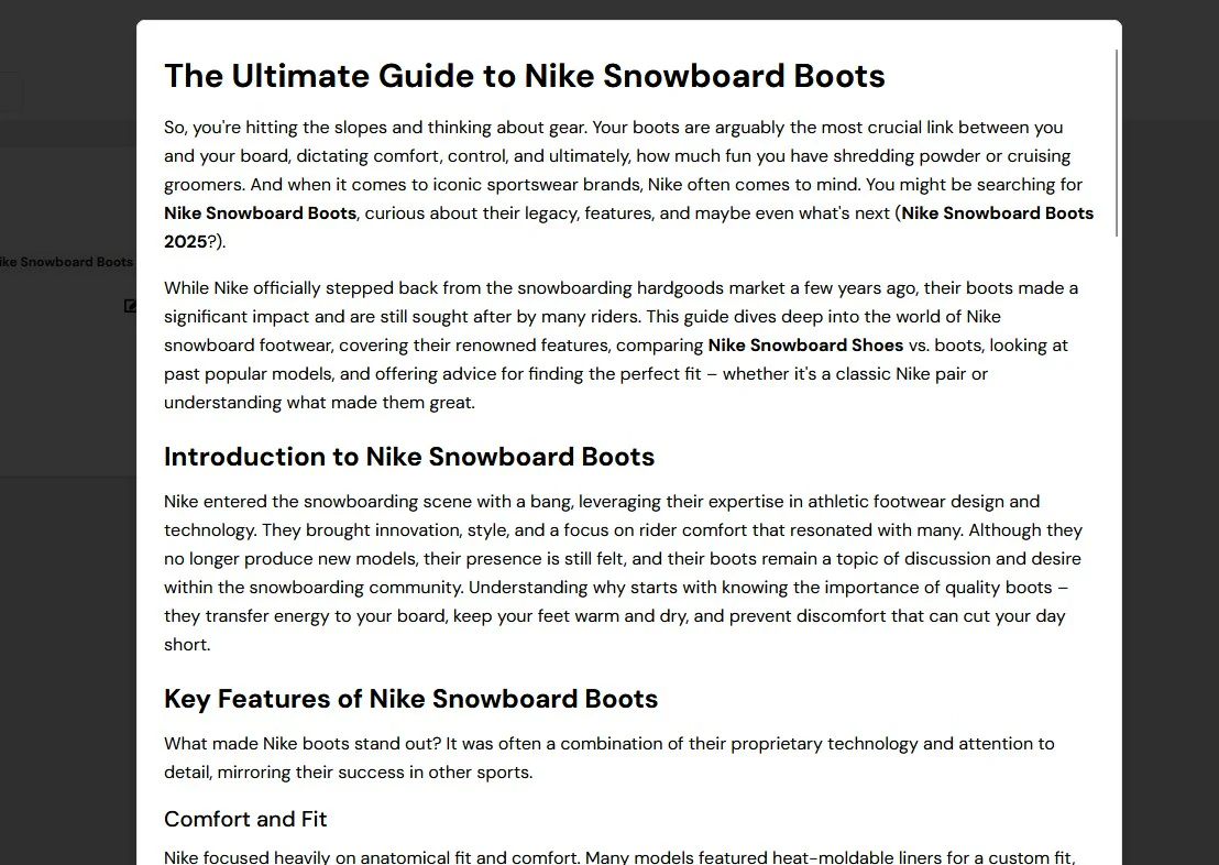 Optiwing fully optimized blog post with analytics