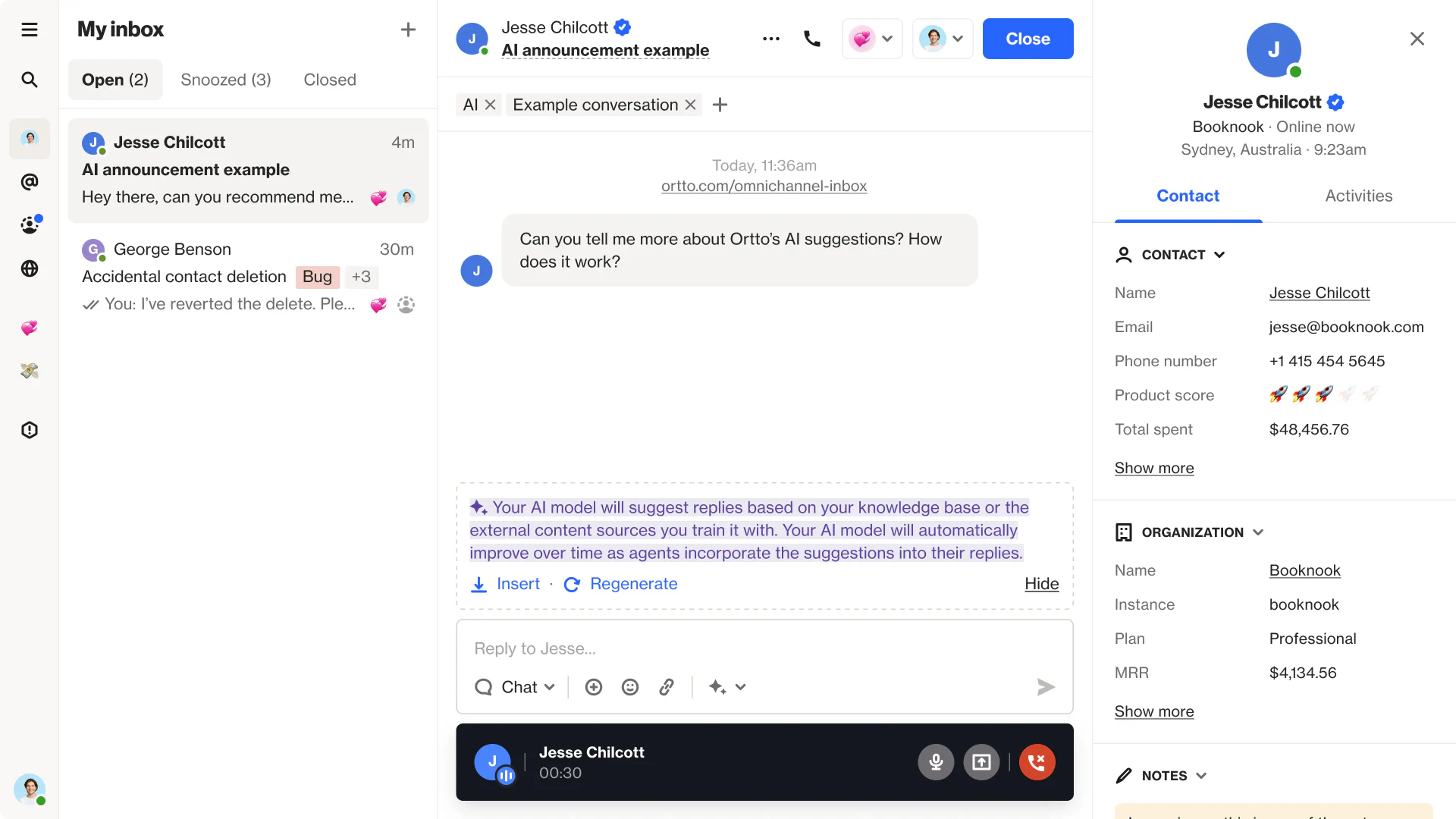 Ortto product interface overview