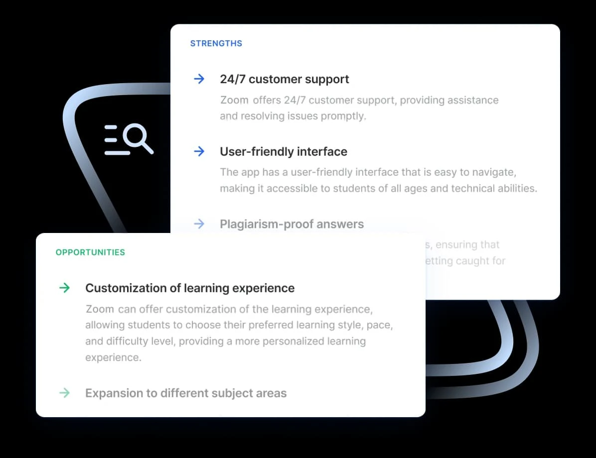 Osum SWOT analysis feature demonstration