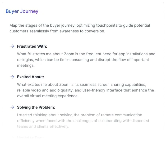 Osum use case example for buyer journey analysis