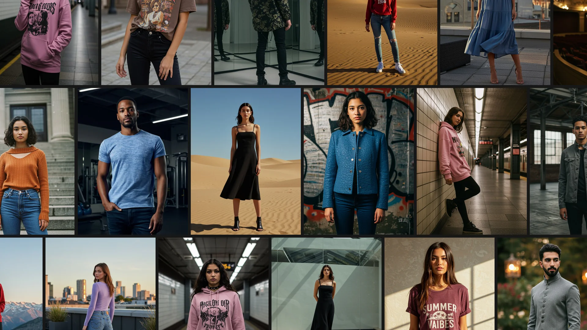 Outfit showing creative control over background and composition