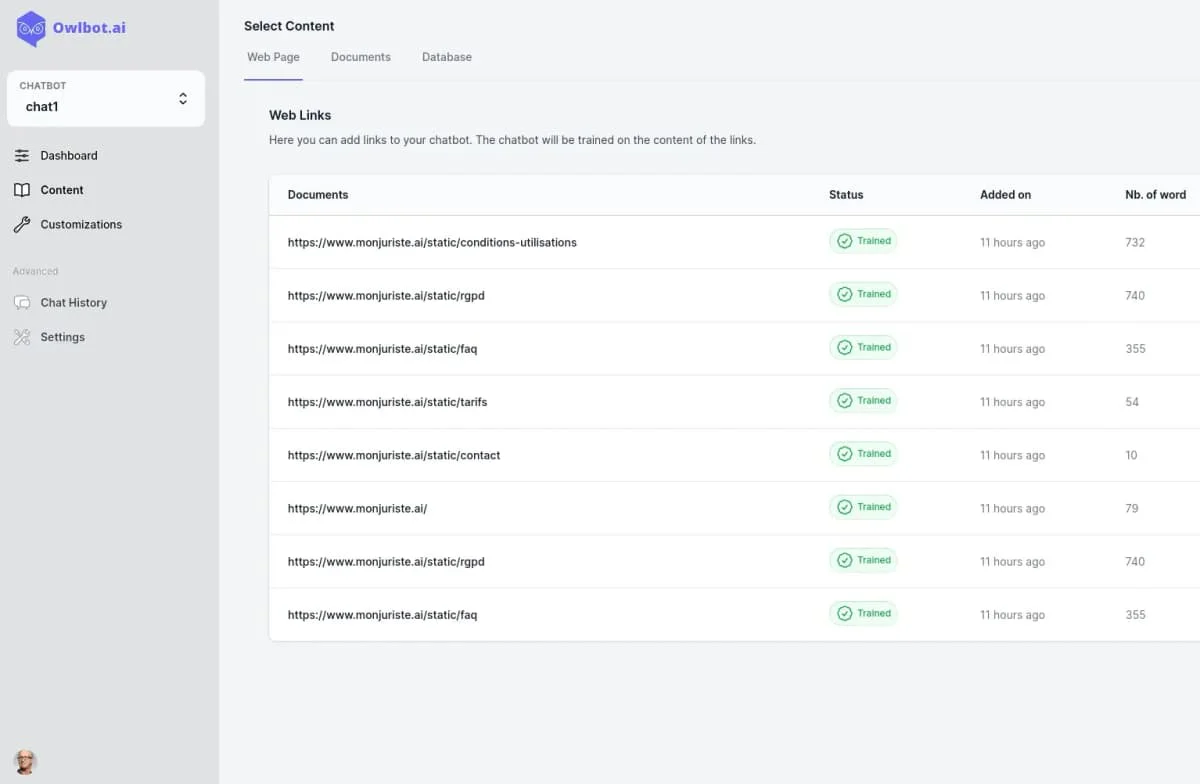 Owlbotai real application example