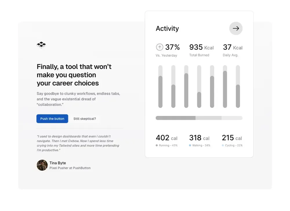 Oxbowui call to action component