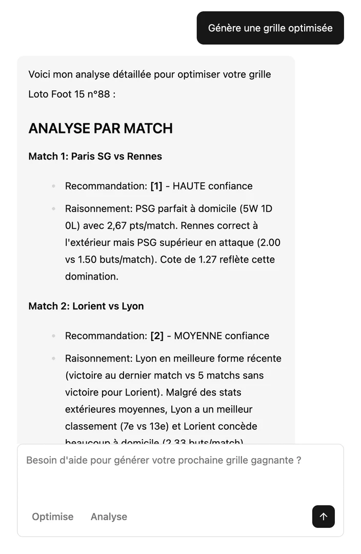 Pactole user interface for grid creation
